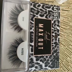 Kiss love Lashes & Shadow Bundle with bag.